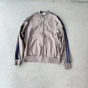 Vintage Adidas Originals Track Jacket Brown Blue Stripe Full Zip Size L  USA